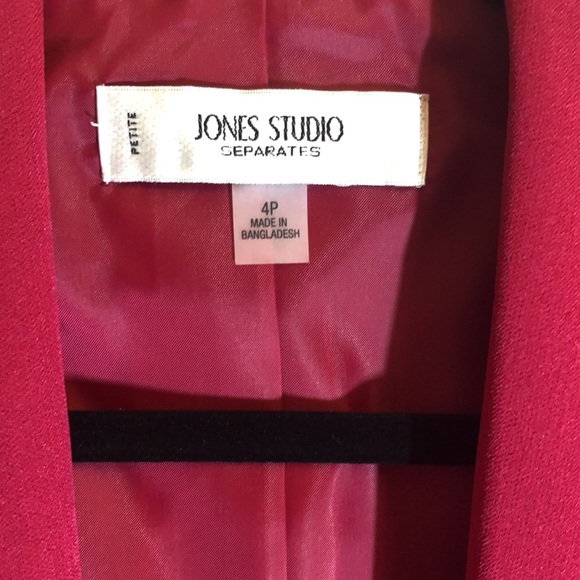 Jones Studio Separates Bright Pink Open Front Blazer - Picture 2 of 4